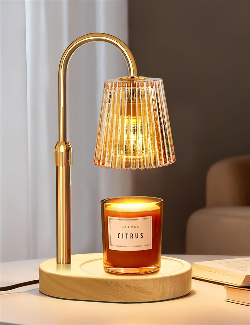 Candle Warmer Lamp with Timer Dimmer Adjustable Height, Electric Wax Melts Warmer for Jar Candles, Birthday