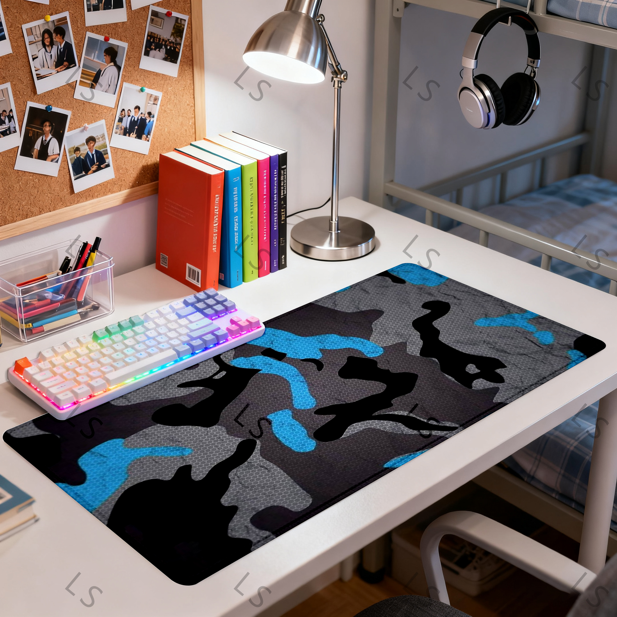 Gaming mats Extended Mouse pad Digital pattern large Black 400X900 PC Computer Keyboard XXL Desk mat Office rug