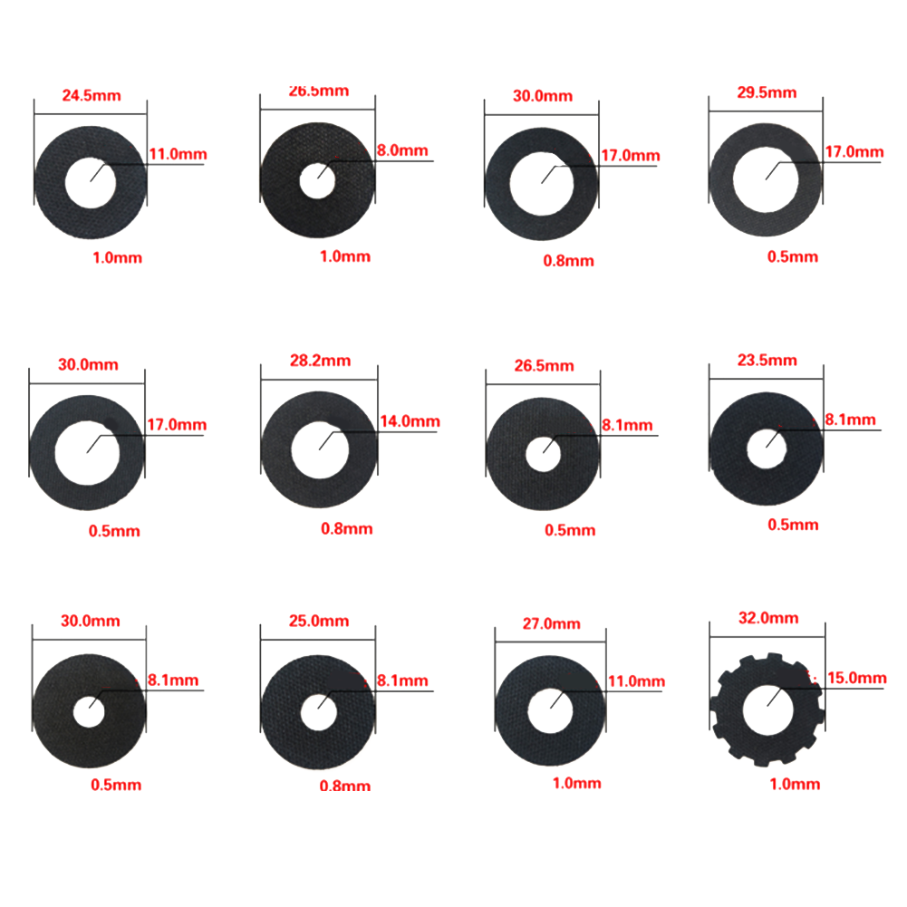 1pc Fishing Reel Brake Pads Multi Size Carbon Fiber Unloading Gasket Brake Pads 0.5mm-1mm For Revo For TATULA Repair Accessories