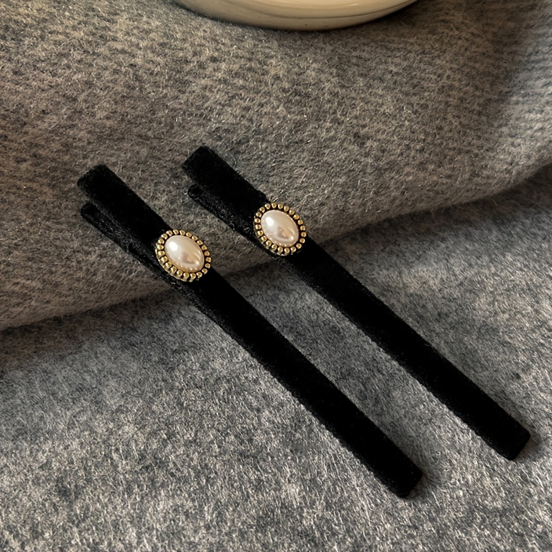 2PCS Rhinestone Duckbill Hair Clips, Elegant Retro Sparkling Hair Claws for Bangs Ponytail Buns, Vintage Glam Hair Accessories