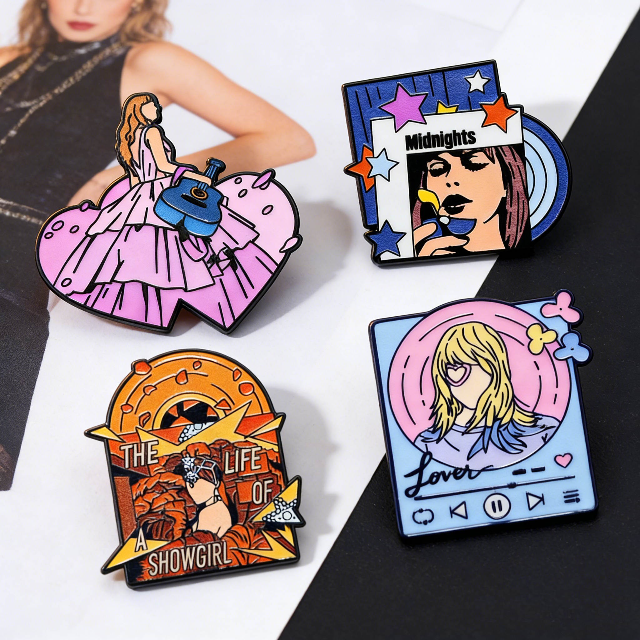 2026 New European and American Famous Pop Singer Enamel Pins Creative Music Peripheral Brooches Souvenir Jewelry For Fans