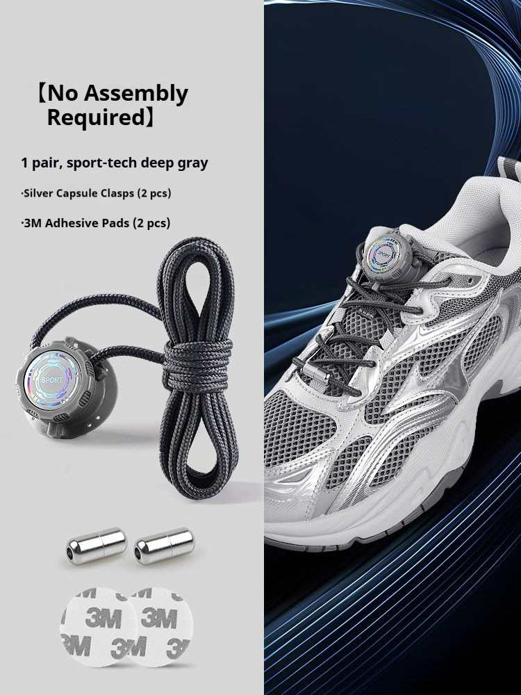 1/2 Pair New Swivel Buckle Automatic Shoelaces No-Tie Shoe Laces for Kids & s Easy Slip-On Sneaker Accessory