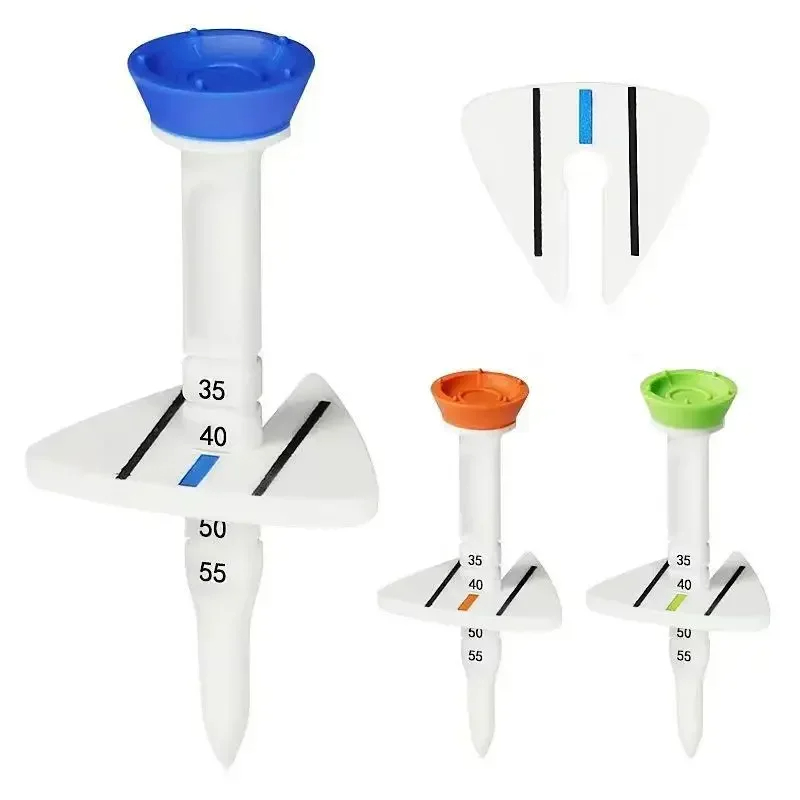 Adjustable Height Durable Plastic Golf Tees with Aim Direction Golf Training Ball Stand for Outdoor Practice