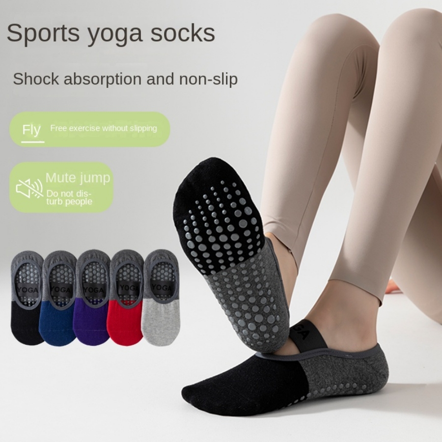 1 pair of anti slip yoga socks and plain socks, suitable for yoga, ballet, and barefoot exercise