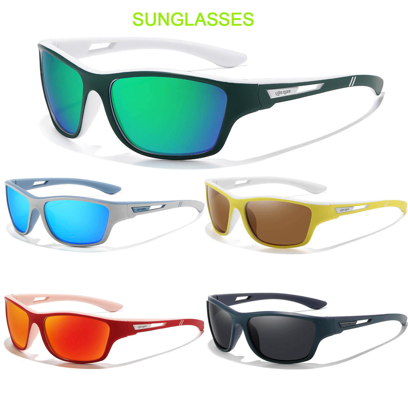 Fashion Unisex Polarizing Cycling Sports Sunglasses UV400 Anti-glare Driving Hiking Fishing Eyewear with for Men And Women