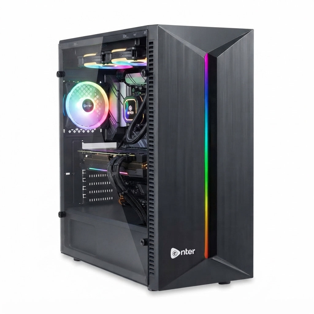 NVME Gaming Lite Desktop PC Intel Core I7 3rd Generation 8GB RAM 256GB SSD CPU Tower Computer For Office Multimedia Use