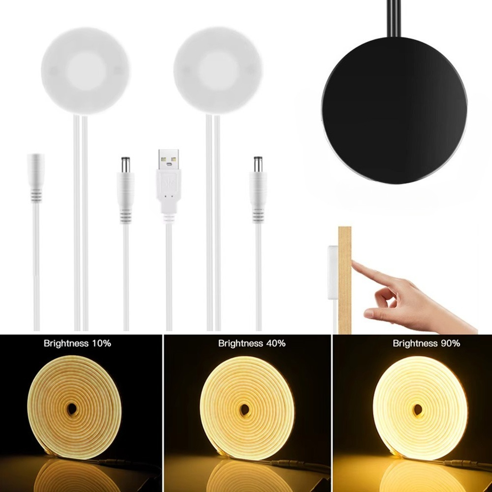 DC12V 2in1 Touch Sensor LED Light Switch Wireless Hand Sweep Controller Dimmable For Bedroom Kitchen Cabinet Lamp Decoration