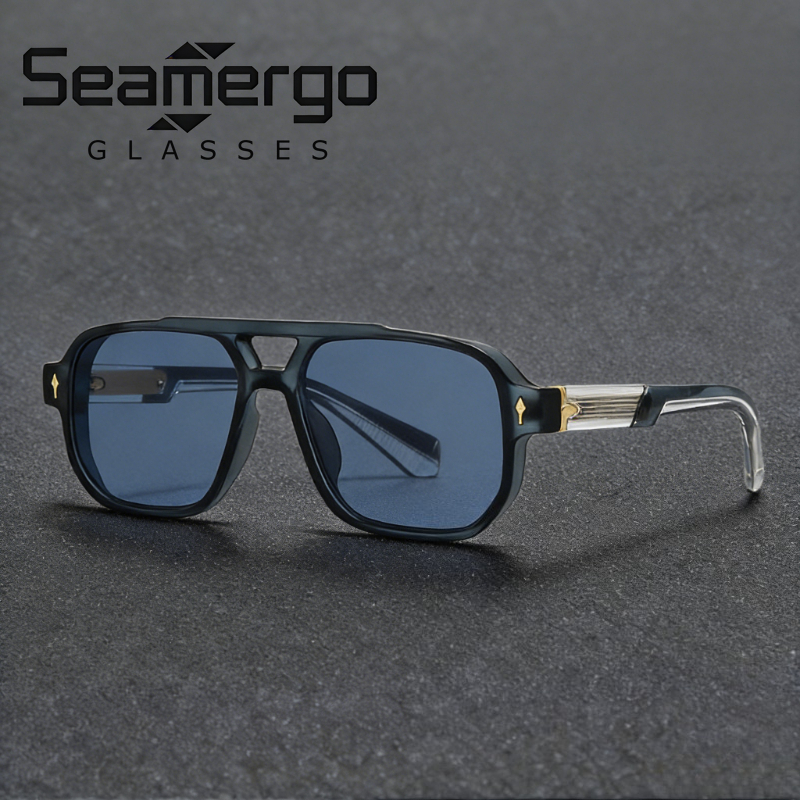 SEAMERGO Large Frame Advanced Ultraviolet-proof Pilot Designer Sunglasses Woman Luxury Driving Cycling Beach Travel Lunette