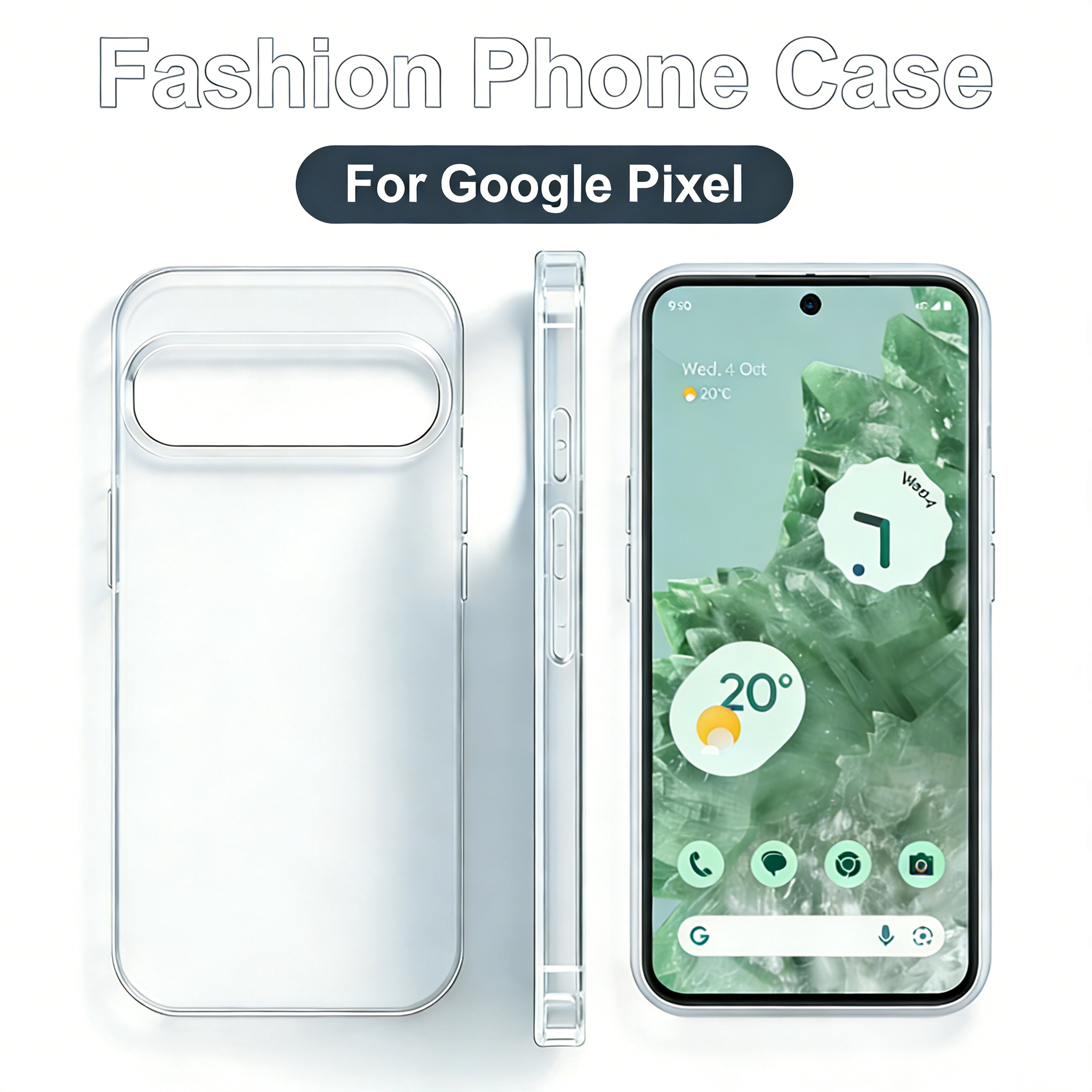Ultra Thin Soft Clear Phone Case For Pixel 9 8A 8 7 7A 6A 6 10 Pro XL Shockproof Phone Cases TPU Transparent Back Cover