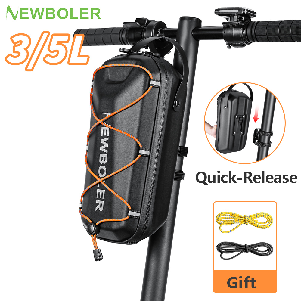 NEWBOLER 3L/5L Electric Scooter EVA Hard Shell Hanging Bag Headband Folding Electric Bicycle Quick Release Electric Scooter Bag