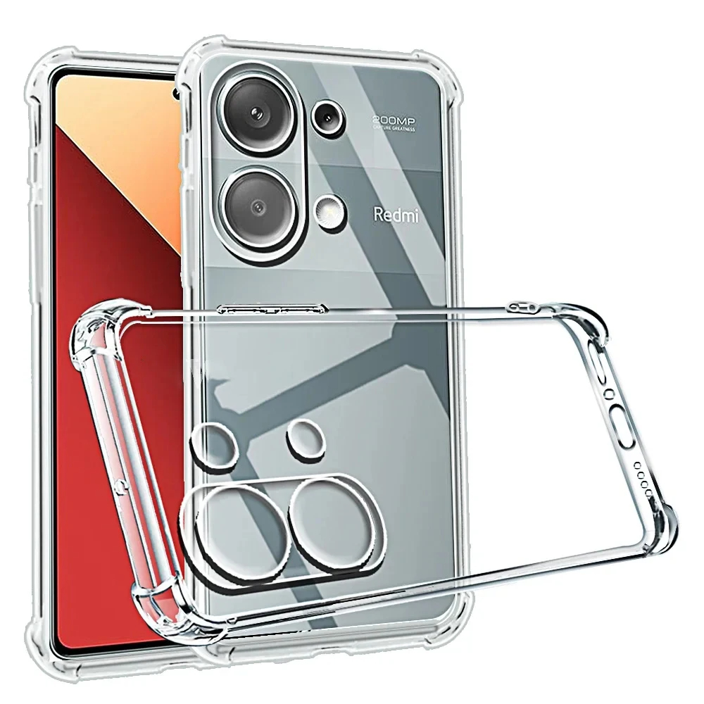 Shockproof Clear Silicone Soft Back Case For Xiaomi Redmi Note13 12 11 10 9 Pro Plus 12S 11S 10S 12C 10C 13C Phone Cases Covers