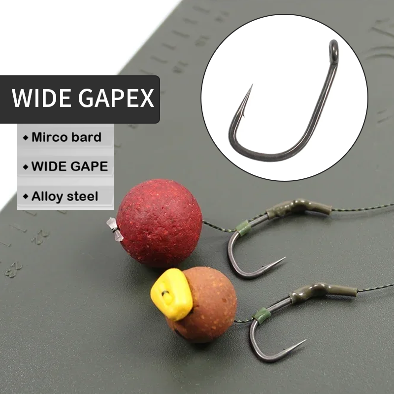 10x Carp Fishing Hook Wide Gape Micro Barb Carp Hook PTFE Coated Japanese Ally Steel from Japan