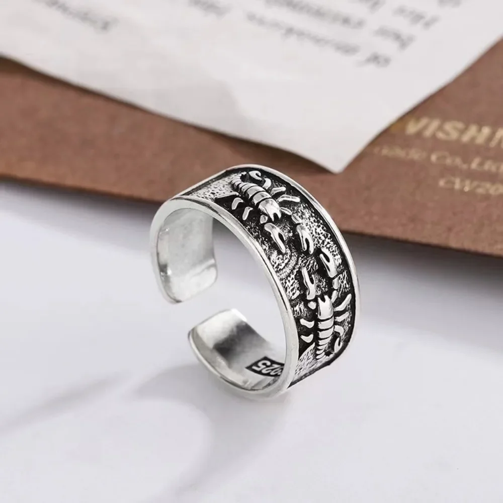 Retro Fashion Domineering Animal Scorpion Men's Ring Fashion Personality Creative Trend Street Niche Party Ring Accessories