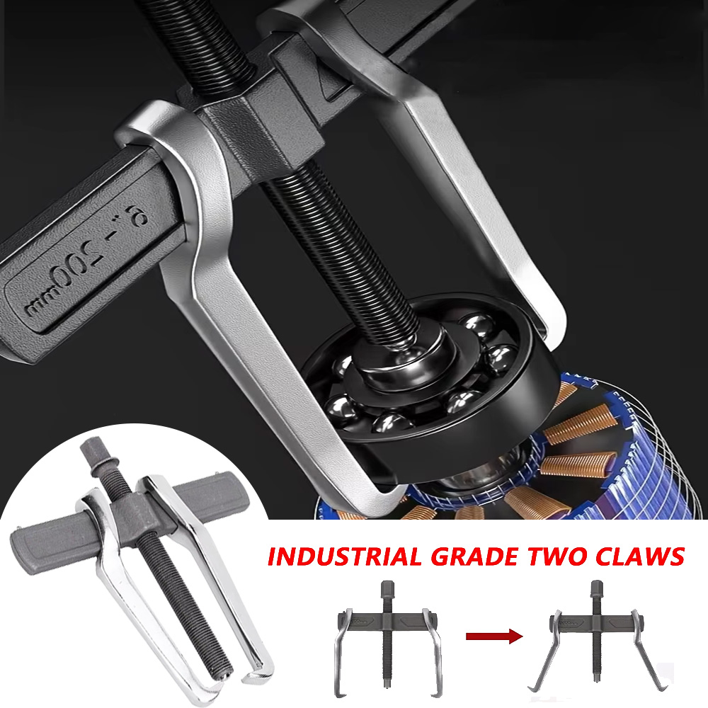 Two Jaw Gear Puller Chrome Vanadium Steel Gear Adjustable Gear Puller Kit Pulley Remover Straight Type Gear Repair Tool