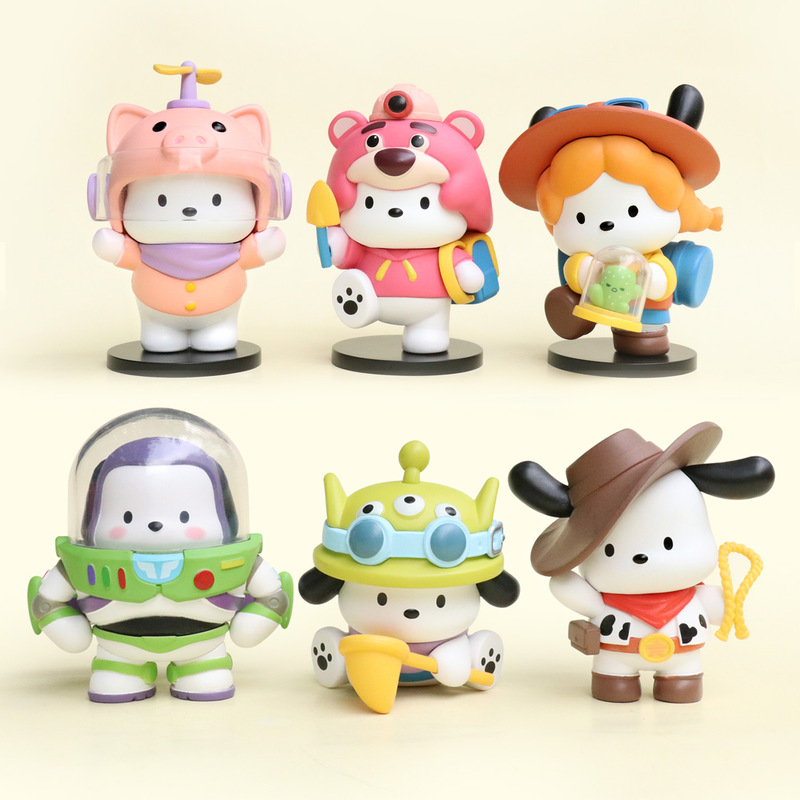 New 1pcs Arrival Fashionable Pochacco Cos Toy Story Adventure Series Doll Decoration Car Desktop Ornament Trendy Blind Box Toy