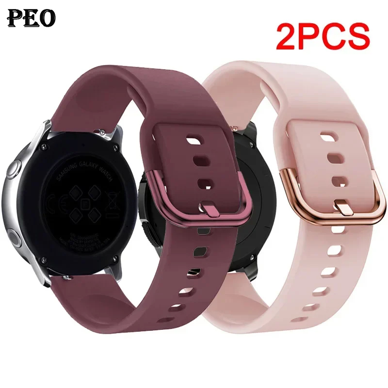 20mm 22mm Watch Strap For Amazfit Bip3 3Pro GTS2 2E 3 4 4Mini GTR GTR2 Silicone Band For Samsung Galaxy Watch 7 6 5 4 Classic S3