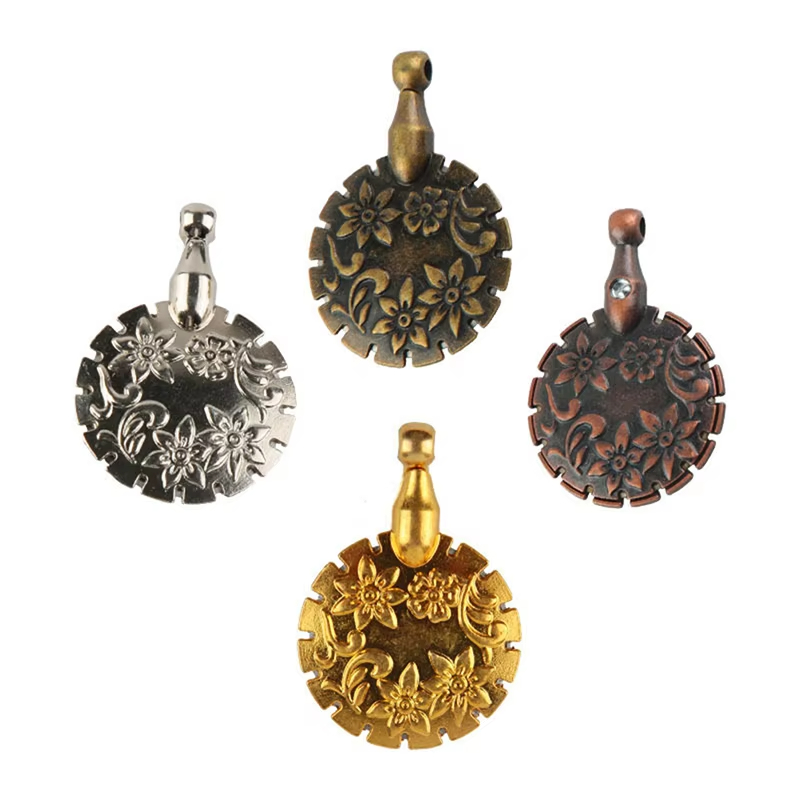 1pc Retro Metal Thread Breaker Yarn Cutter Pendants Round Shape Antique Bronze Craft DIY Sewing Tools