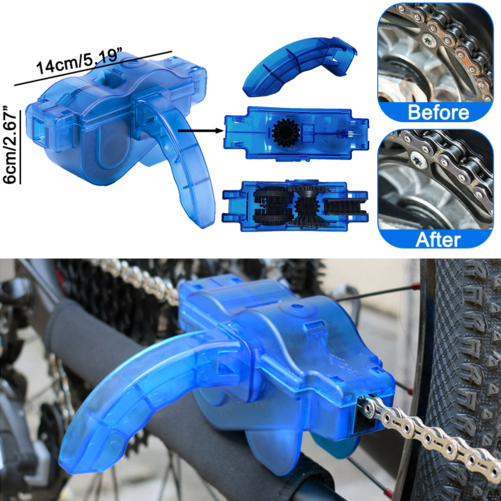 Portable Bicycle Chain Cleaner Bike Brushes Sc Wash Tool Mountain Cycling Cleaning Kit Outdoor Accessory