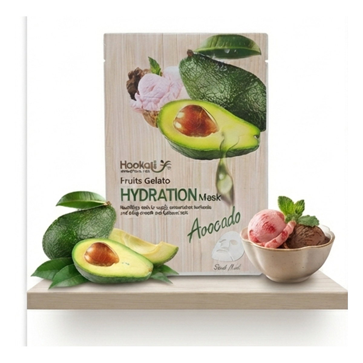 Haokali Avocado Hydrating Facial Sheet Face Mask Pack of 1 Sheet Of Facial Mask Sheet 10 Gram