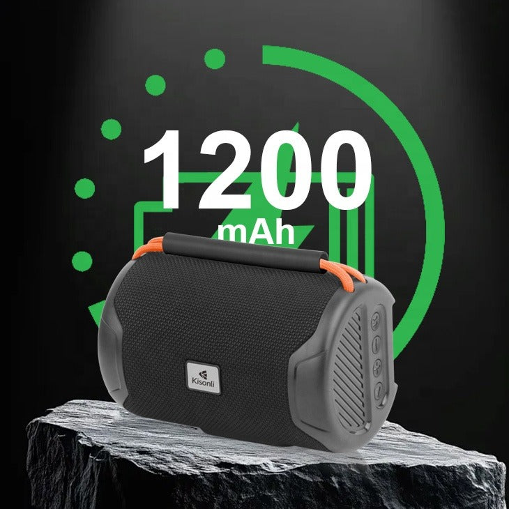 Kisonli Q39 Mini Portable Wireless Bluetooth Speaker with USB AUX TF FM, Compact Outdoor Speaker for Phones and Computers