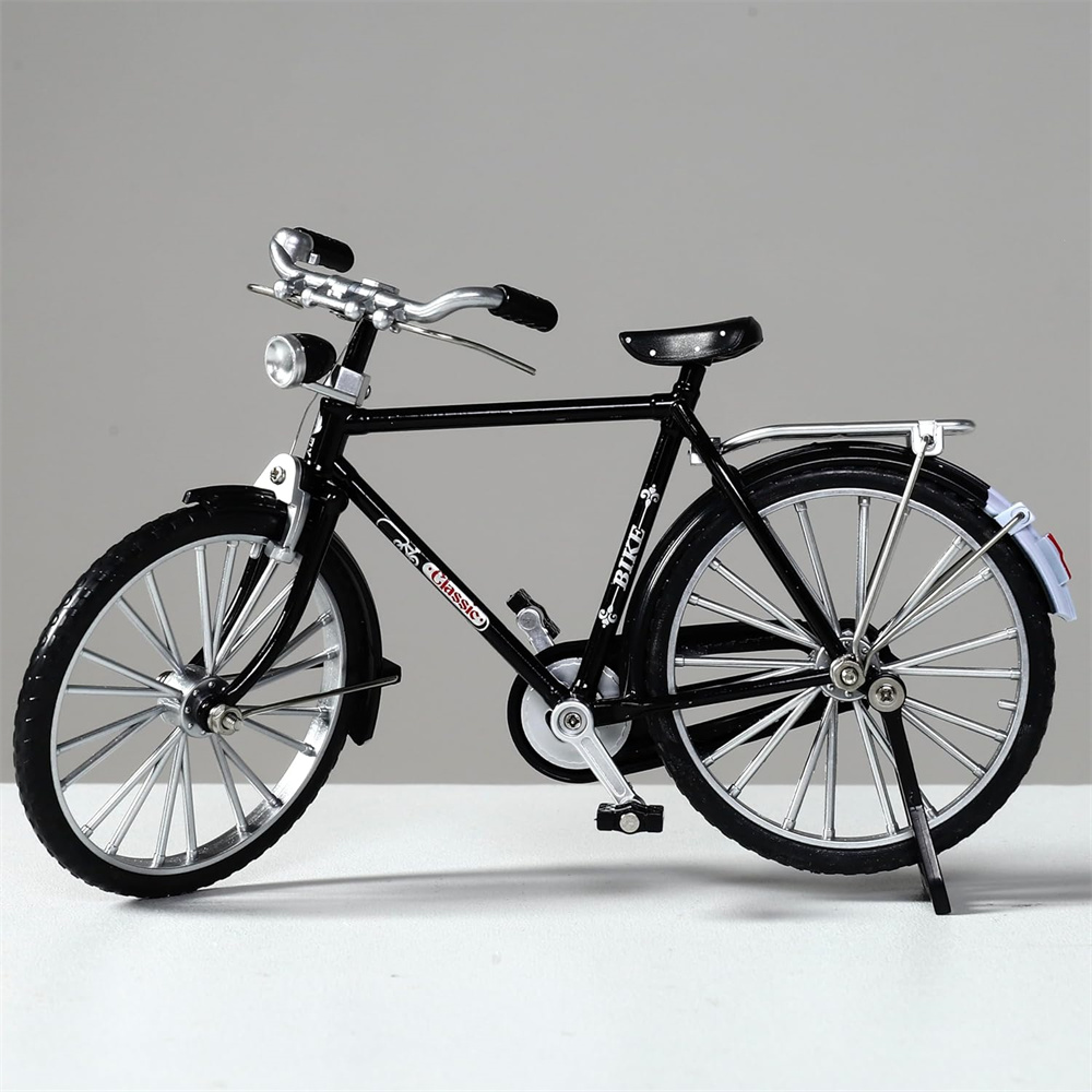 Metal Retro Bicycle Model 1:10 Mini Bike Desktop Crafts Classical Bike Toy Dollhouse Accessory Home Decor Children Toys