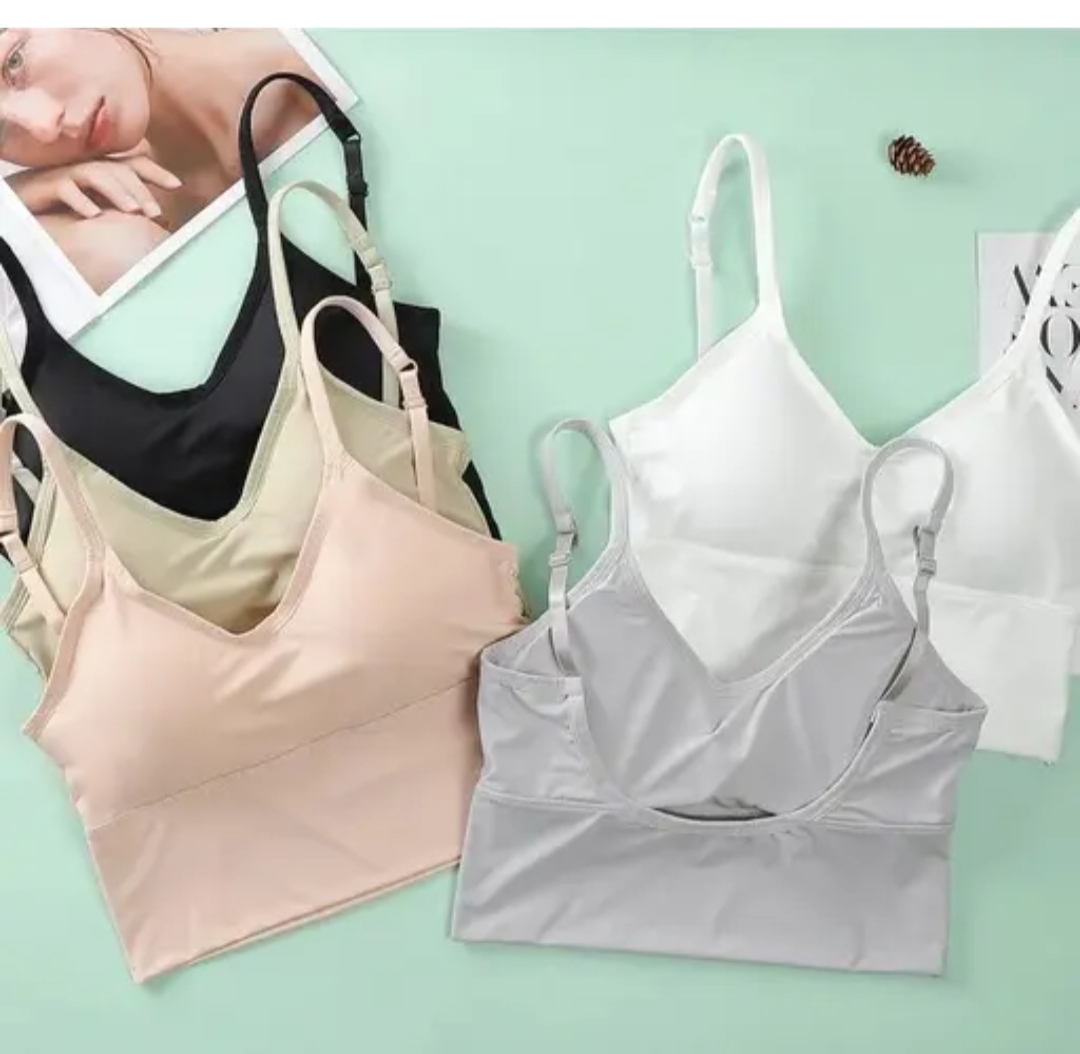 Ice Silk Women Top Bra Yoga Seamless Vest Bras Sexy Female Push Up Underwear Lingerie Sleep Top Padded Bralette