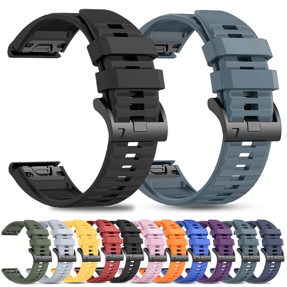 22mm 26mm Quick Release Watch Strap for Garmin Instinct 2X Silicone Band Forerunner 970 965 955 945 Fenix 6 6X 8 7 7X Wristbands