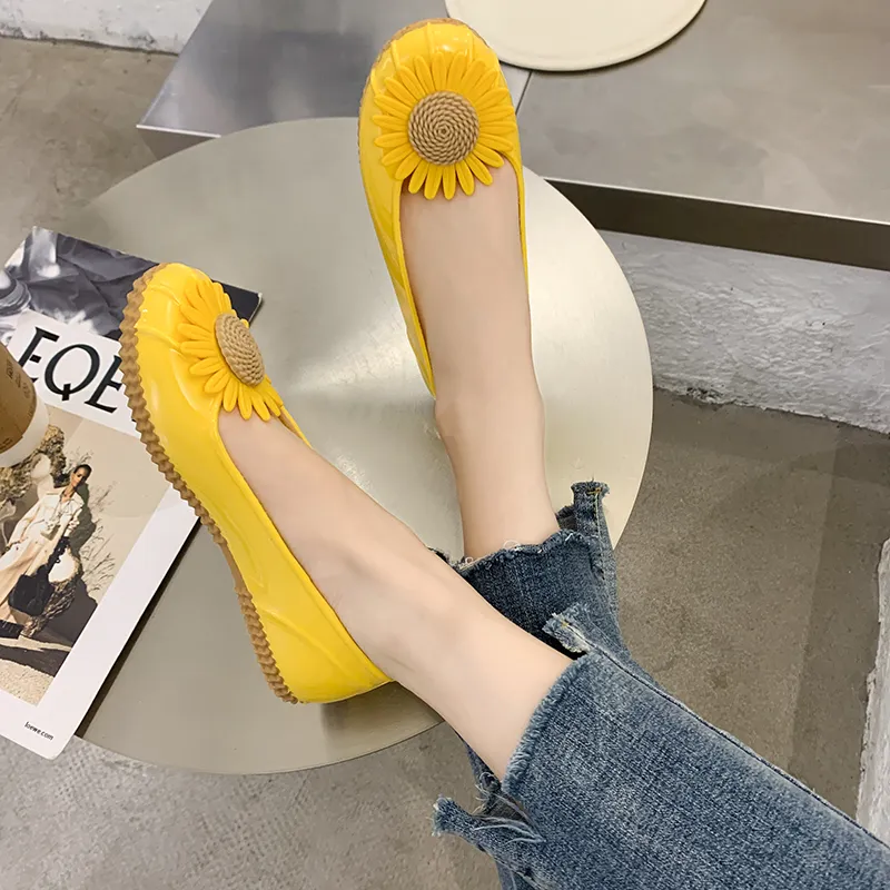 sapatos femininas women fashion high quality yellow anti skid comfort waterproof rain shoes lady cute kitch pink loafers a317