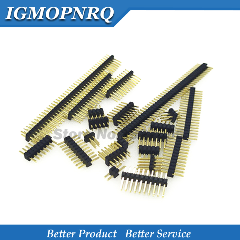 1.27mm 1.27 Pin Header Single Row Male Breakaway PCB Board Connector Pinheader 1*2 4 5 6 8 10 12 15 40Pin 50Pin