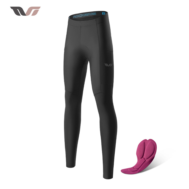 ROCKBROS Women Bike Pants Winter Autumn Keep Warm Thermal Fleece Bicycle Riding Long Trousers Sports MTB Road Cycling Tights