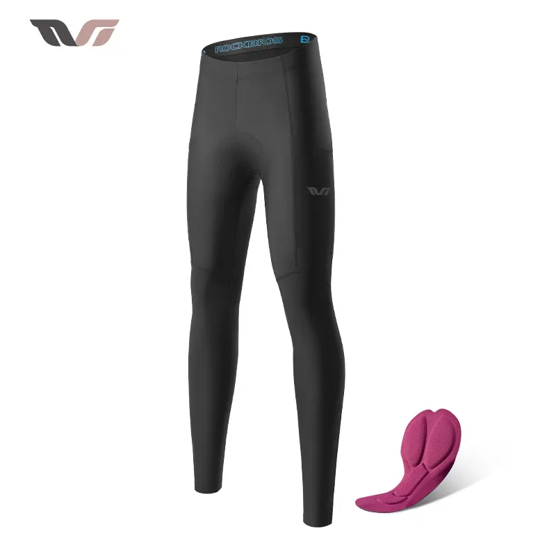 ROCKBROS Women Bike Pants Winter Autumn Keep Warm Thermal Fleece Bicycle Riding Long Trousers Sports MTB Road Cycling Tights