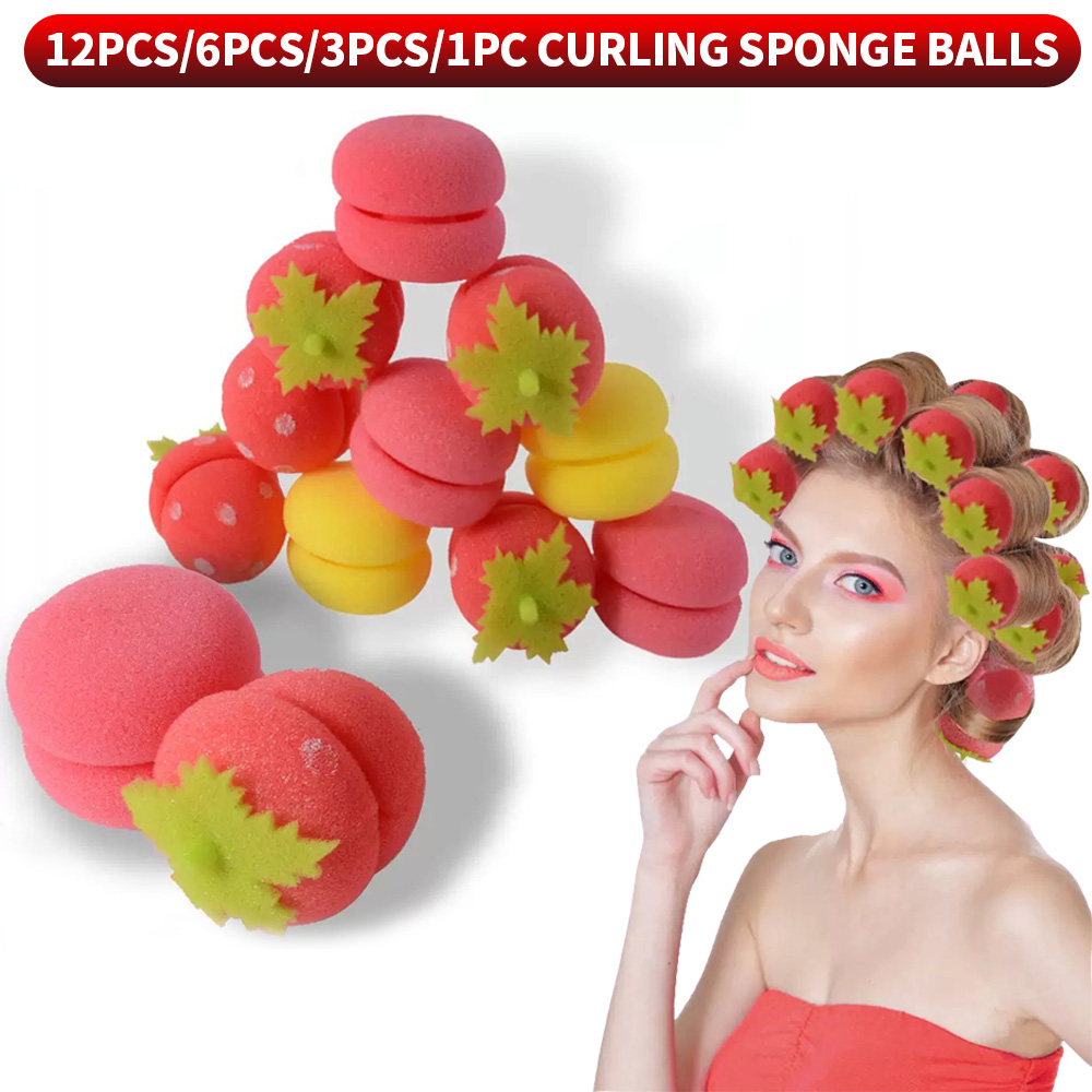 12PCS/6PCS/3PCS/1PC - Lazy Sleeping Sponge Roll serve, suitable for styling curly sponge balls