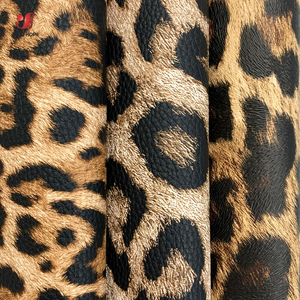 Leopard PU Leatherette Sewing Fabric Faux Leather DIY Craft Brooch Bow Handmade Earring Making Doll DIY Decor