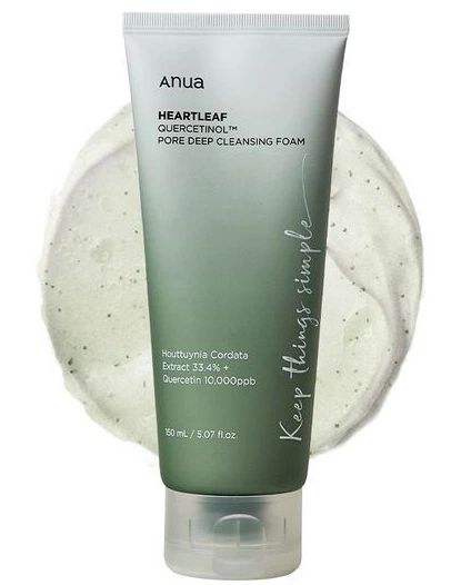 ANUA Heartleaf Quercetinol Pore
Deep Cleansing Foam, 5.07 Fl Oz (150 MI) By BlissCart