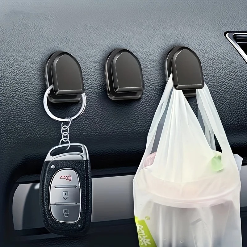 2pcs Portable Mini Car Hook-An Invisible Hanger with Strong Adhesion for Storage and Sorting Boxes of Multi-purpose Vehicles
