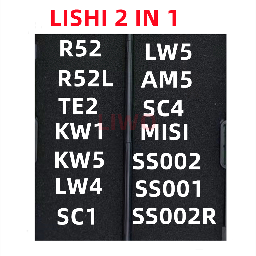 Lishi 2 IN 1Tools 2 in 1 Sc1 Sc4 ss002pro Kw1 Kw5 R52 R52L AM5 LW4 LW5 TE2 SS001MI BE2- 6 lishi 2-in-1 Decoder Tool Hand Tools