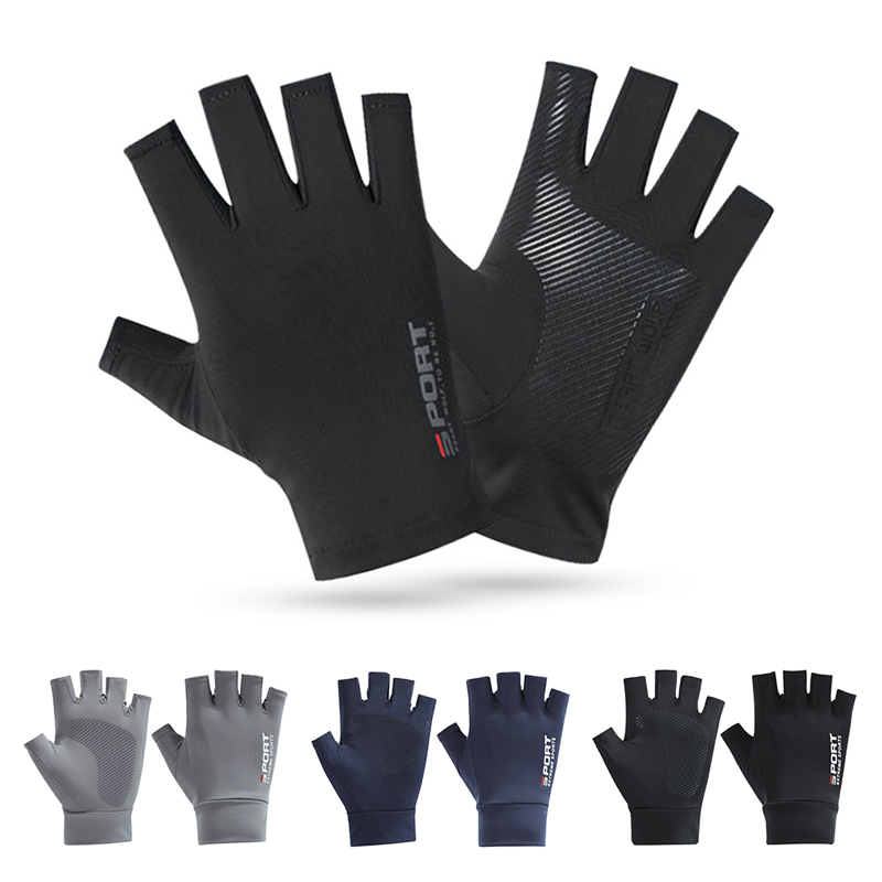 1Pair Black Half Finger Fingerless Gloves Wool Knit Cotton Wrist Winter Warm Workout Gloves for Women And Men