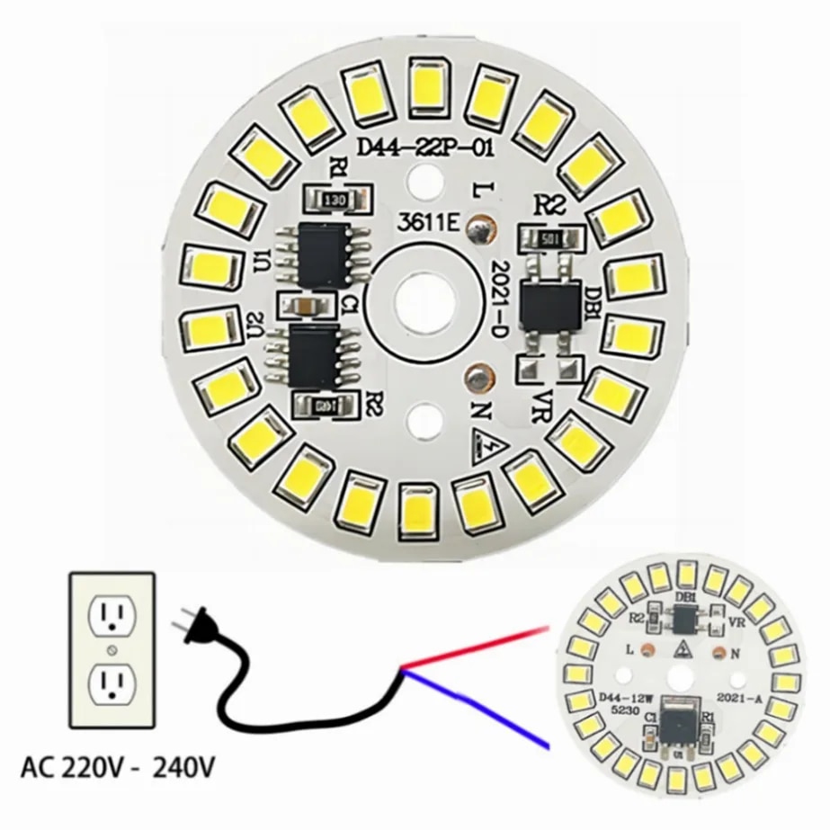 LED Chip for Lamp Bulb 3W 5W 7W 9W 12W 15W SMD 2835 LED Round Bulb Chips Light Beads AC 220V-240V Lighting Spotlight Bulb Chip