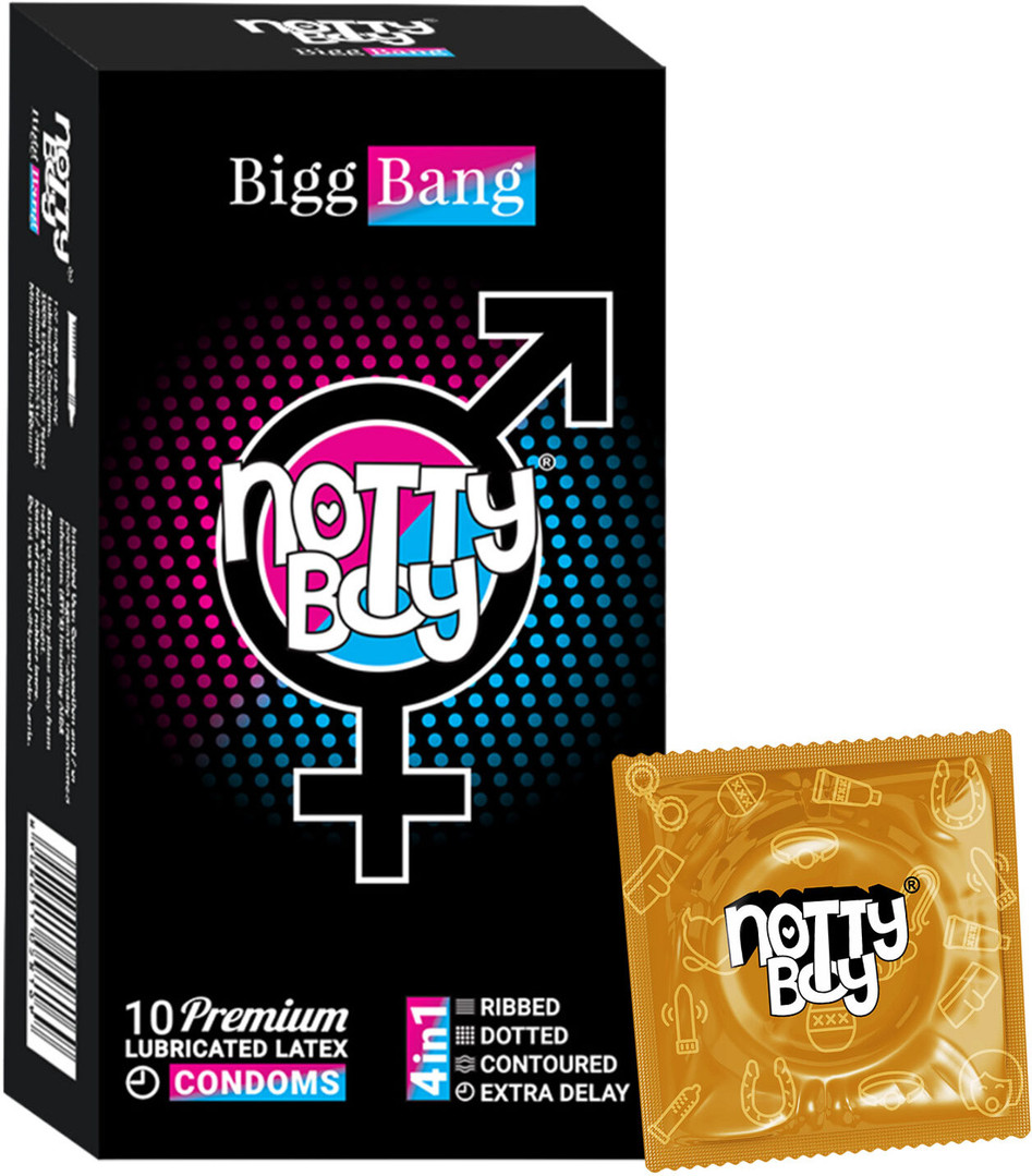 NottyBoy 4in1 Over Time Extra Delay Ribs, Dots & Contour

Condom (10 Sheets)