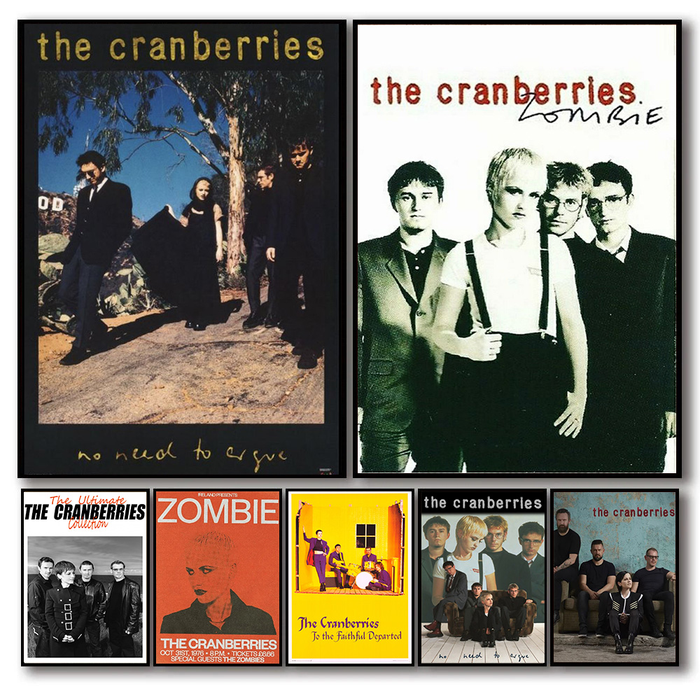 Vintage The-Cranberries Band Music Album Zombie Concert Poster Canvas Painting Wall Pictures Home Bar Cafe Decor Fans Gift