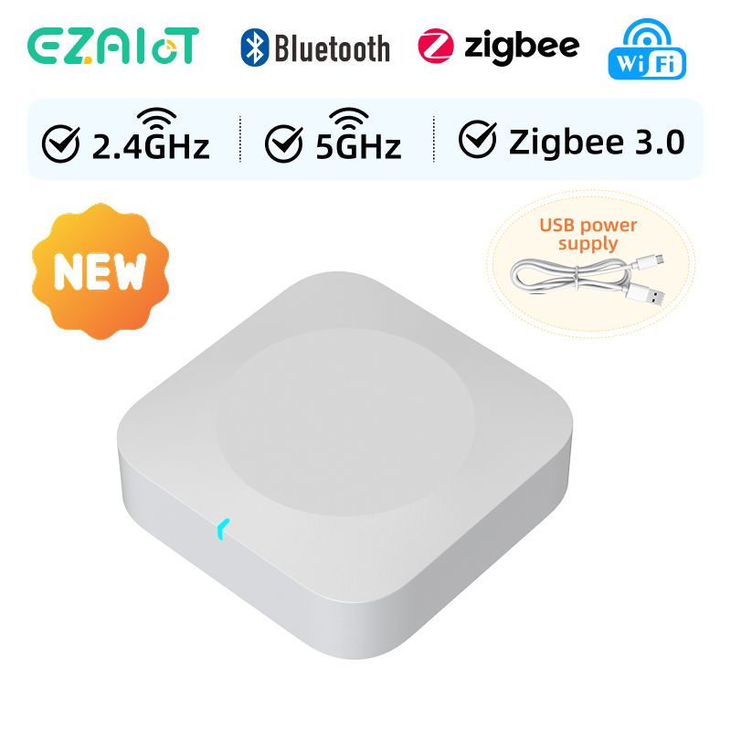 Zigbee Bluetooth Gateway Hub Wifi 2.4G/5G Smart Home Bridge Connect 128 Devices Automation App Control with Tuya/Smart Life - image 1
