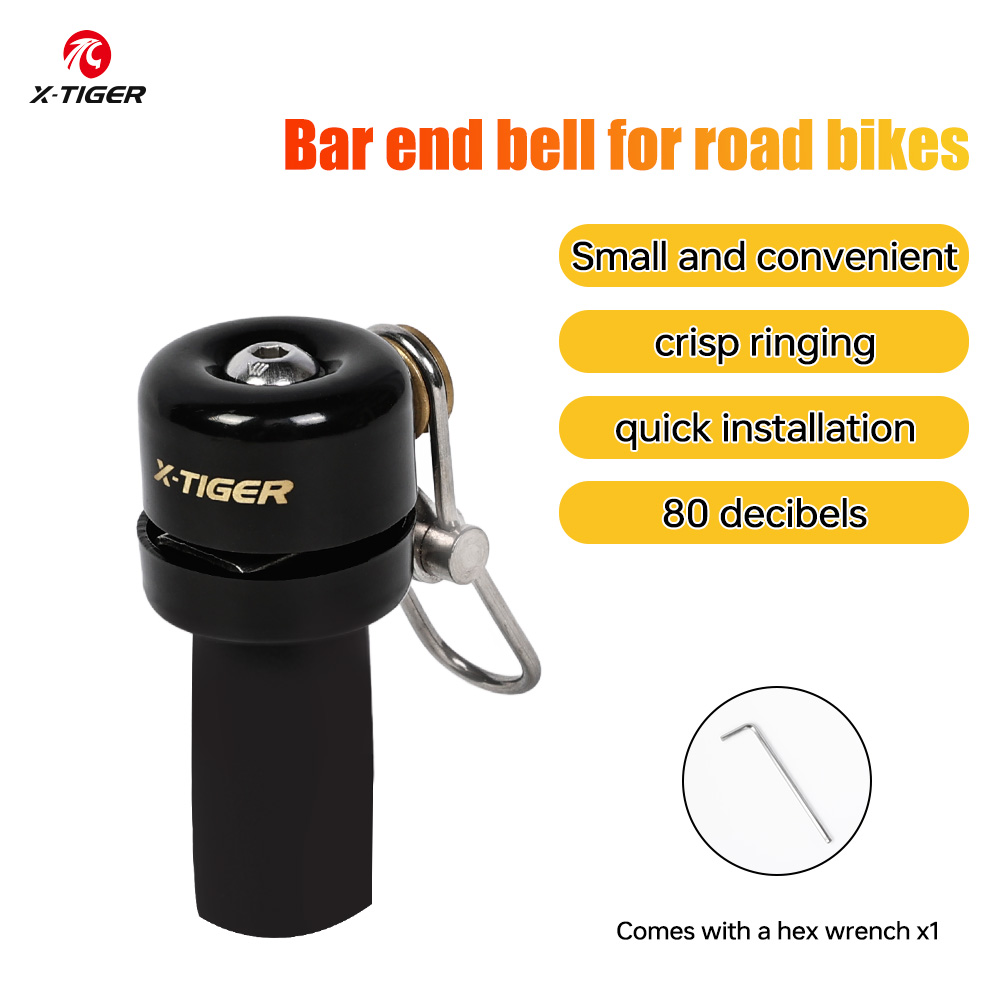 X-TIGER Bicycle Bell 80dB Clear Loud MTB Road bike bell Compact Lightweight Bar end bell for road Bike horn bike accessories
