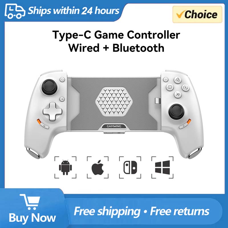 Original Gamwing Aobing Max Type-C AB01 Wired Bluetooth Stretch Game Controller Mobile For Phone Black Myth Chicken Ios Android