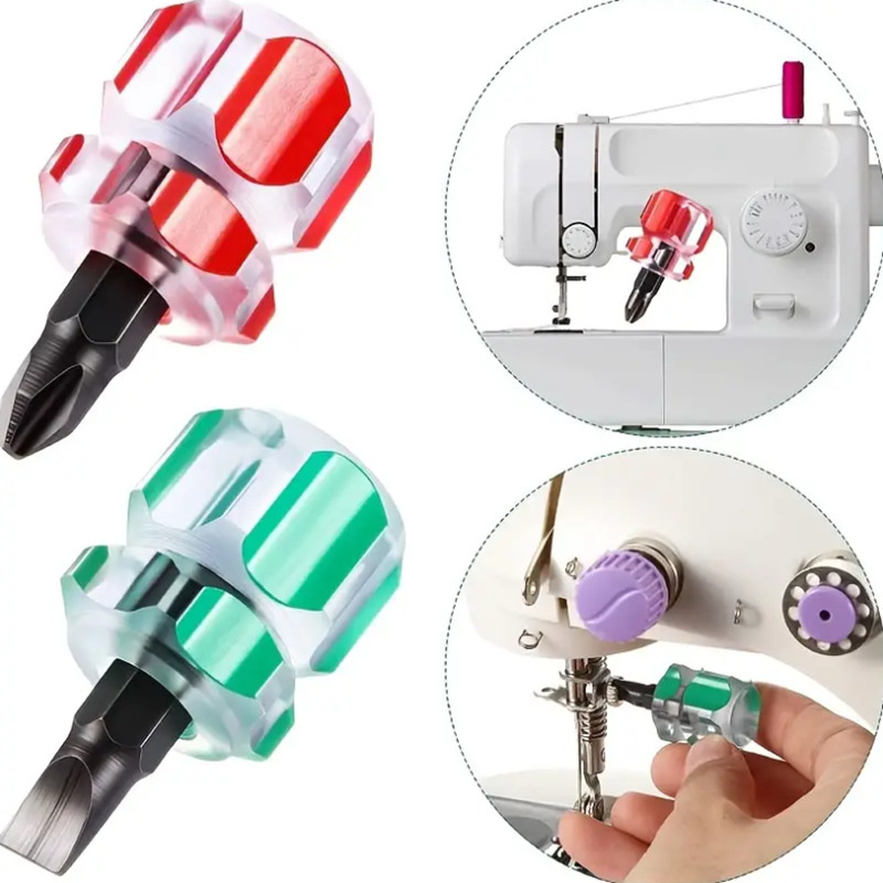 Mini Phillips Slotted Screwdriver Portable Short Handle Screwdriver Tools Flat Cross Head Screwdrivers for Household Repair