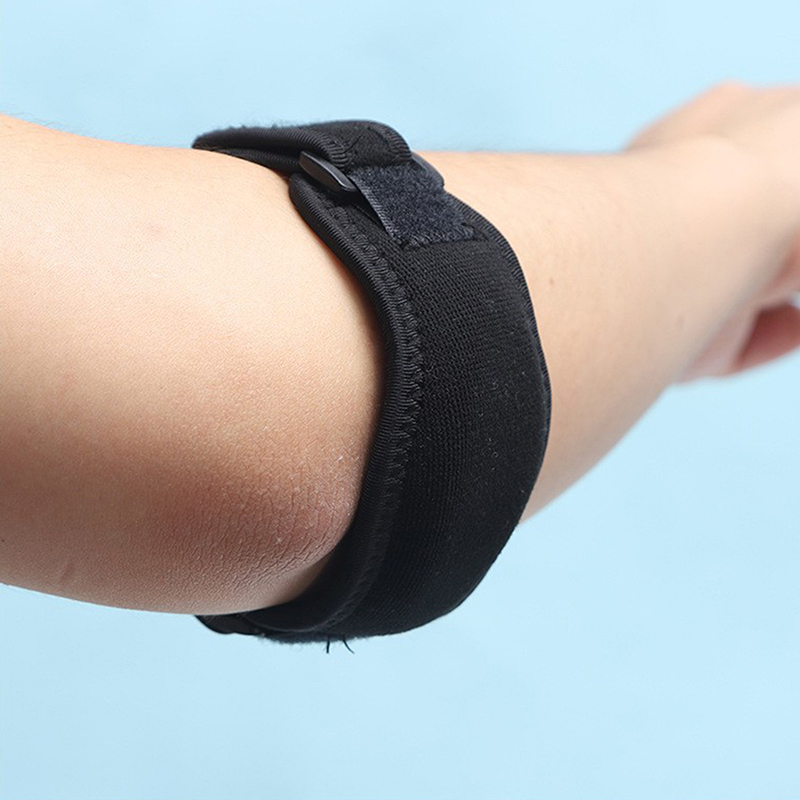 【F】1PC Elbow Brace For Tennis Golfer Sports Protection Adjustable Arm Band Silicone Compression Pad Tendonitis Pain Relief