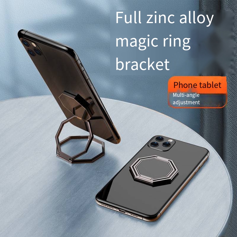 Mobile phone foldable stand ultra-thin mobile phone ring stand multi angle portable desktop gossip metal stand 360 rotation