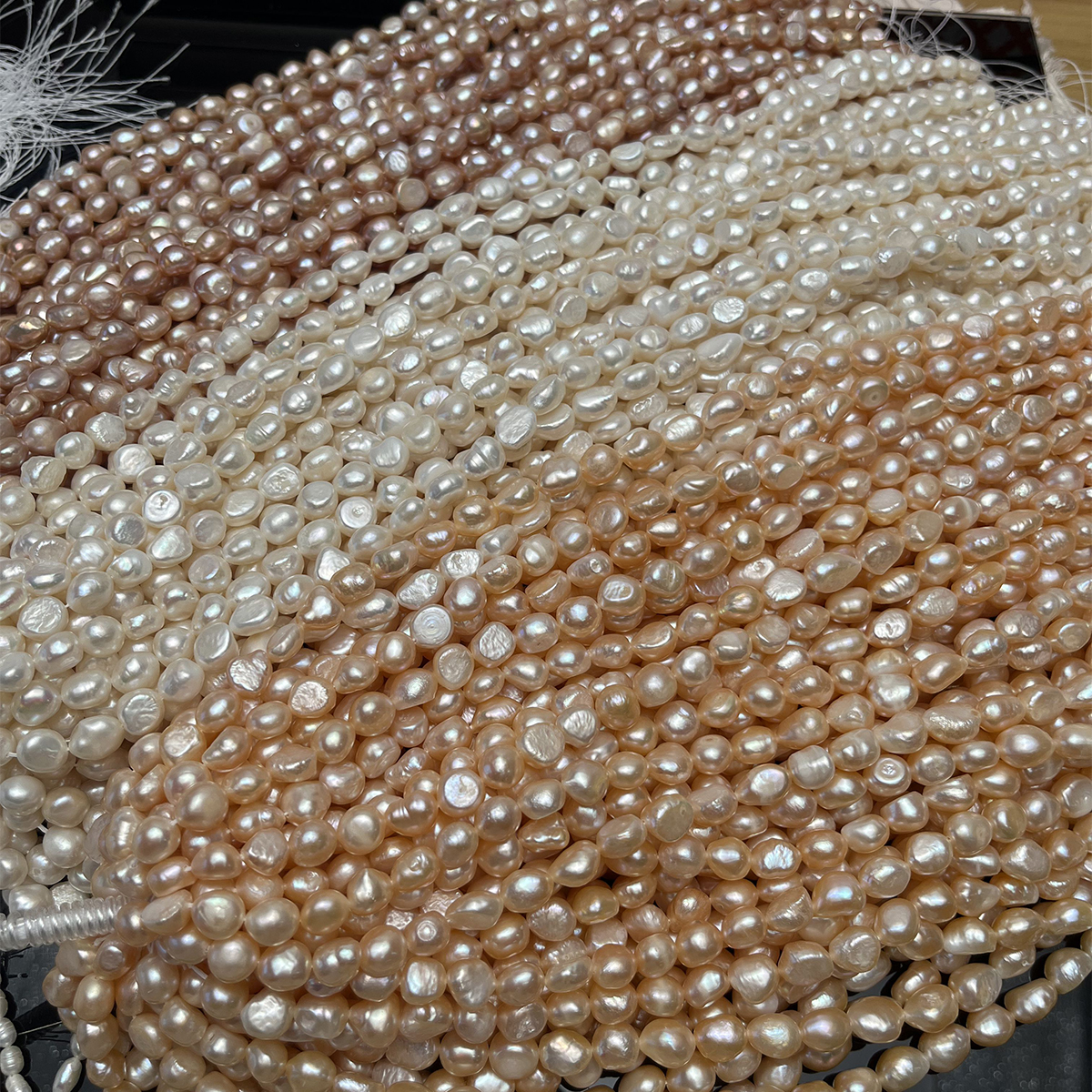 9-10mm AA Natural Freshwater Pearls Gray Rice Beads for Jewelry Making DIY Necklace Bracelets Handicrafts Accessories 36cm