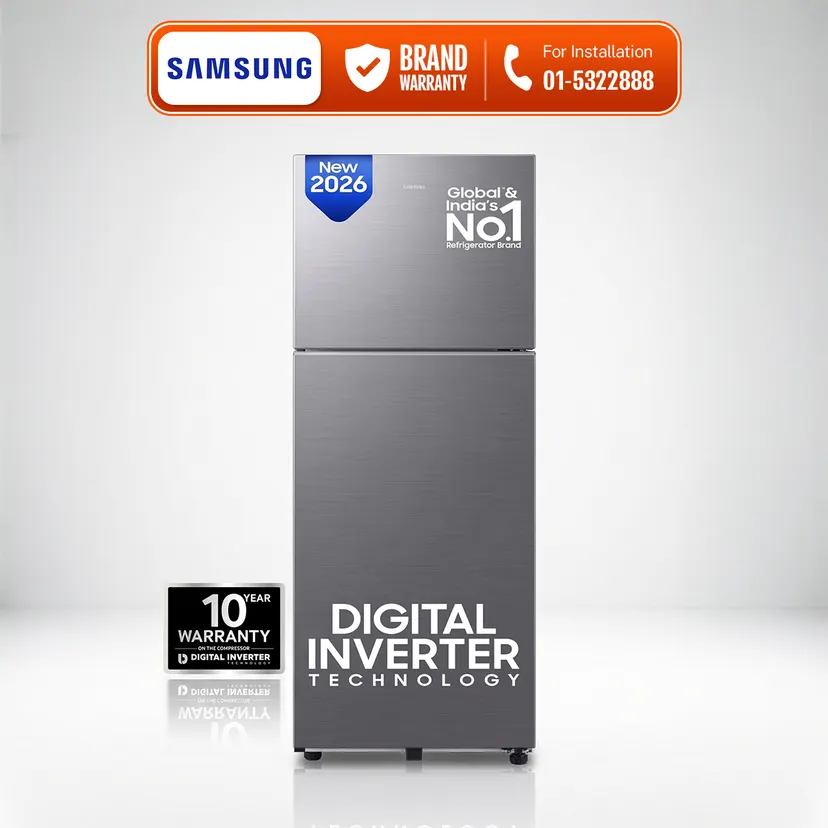 SAMSUNG RT40H28WNPIM - 253 Ltr Double Door Refrigerator Digital Inverter Technology