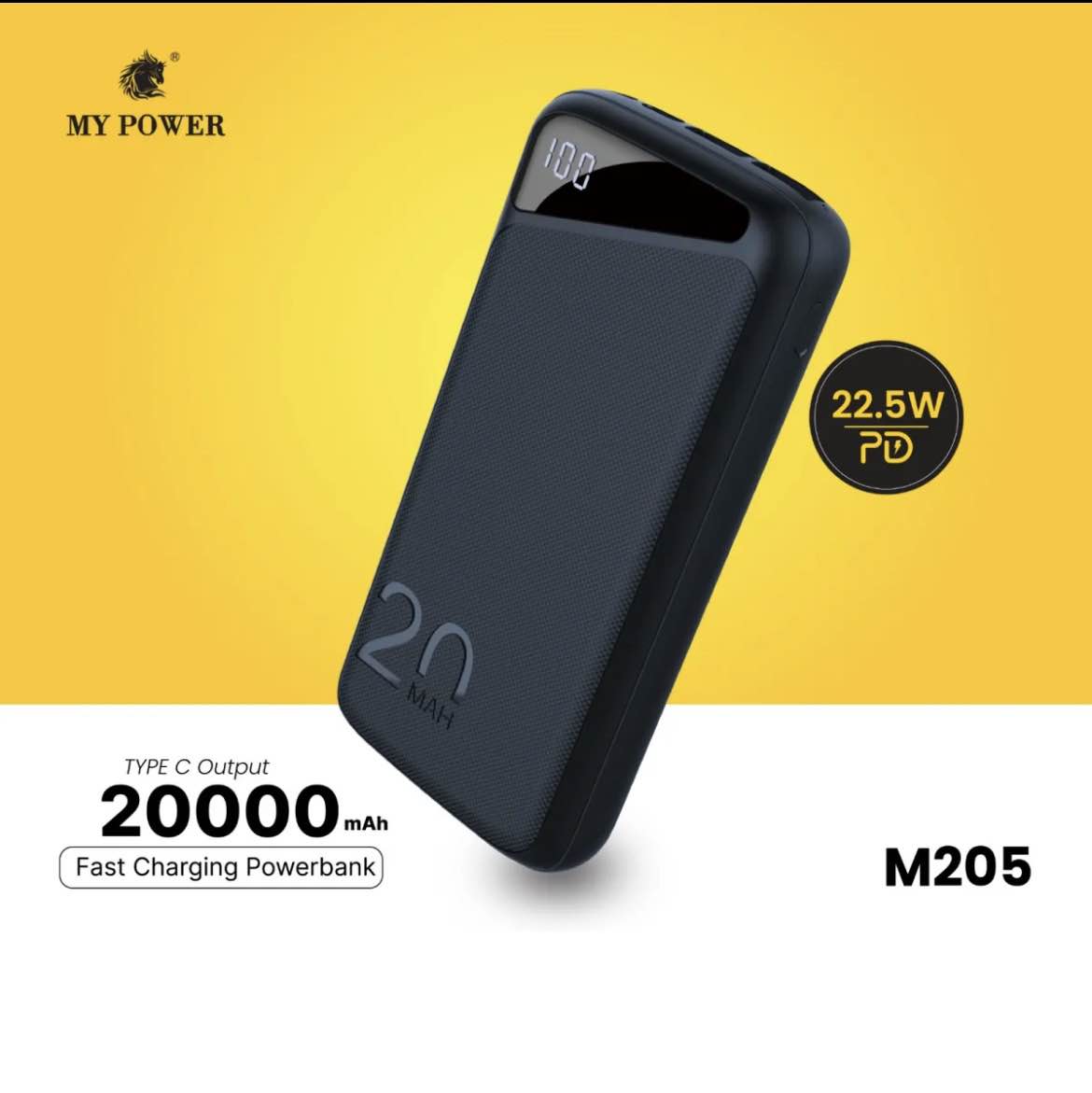 Fast charging Powerbank | 20000mah Powerbank | Pd Fast Charging Power bank | Digital Display Powerbank | M205 PD QC 3.0 Power Bank