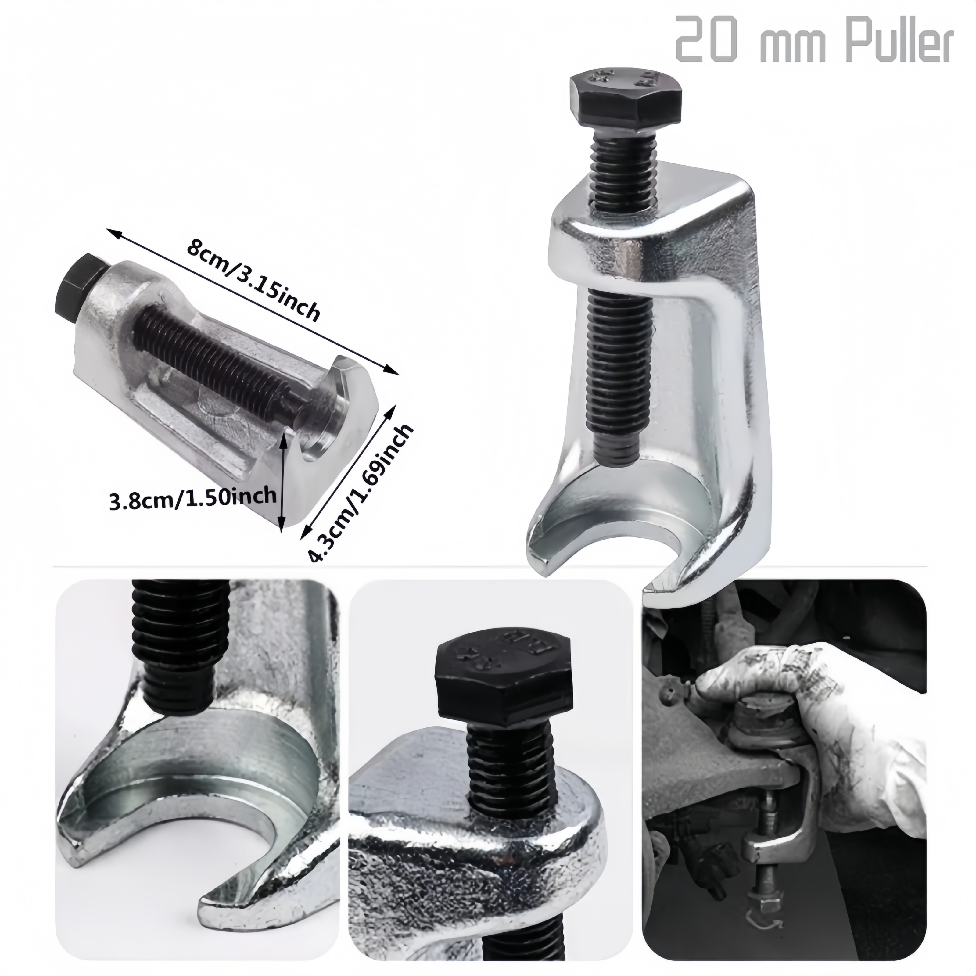 Heavy 20mm Steel Ball Joint Separator Tool Universal Tie Rod End Pitman Arm Puller For Auto Suspension Steer Repair Diagnostic